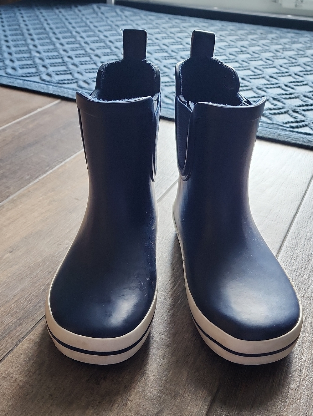 J. Crew Boys Rain Boots, Navy, Size 1
